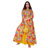 Vibrant Yellow Floral Printed Palazzo Set